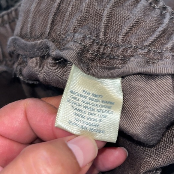 Island Shores Women’s SZ M Brown Cotton/Linen Blend Flat Front Drawstring Shorts - Picture 8 of 8